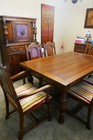 Vintage Dining Furniture Set- Circa 1932- Table  Chairsbuffet  Hutch  Liquor Cab