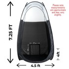 Spray Tan Tent Pop Up Portable Professional Self Tanning Booth Black Waterproof