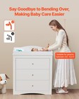 Changing Table Dresser baby Diaper Change Station With 3 Drawers multi-functiona