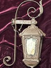 Vintage Cast Iron Wall Lantern Sconce Pair Architectural Salvage Restore