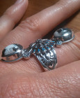 Artisan Crafted White Buffalo Sterling Silver Ring  size 9 