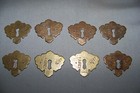 Eight  Reproduction  Cast Brass  Keyhole Covers  With Nice Design - See Info