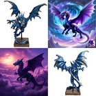 Dragon Statue-collectible Figurines Fantasy Gothic Beast - 10 5  Tall Collect   