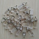 Natural Crystal Quartz Stone Point Chakra Healing Pendants 24pcs lot Wholesale