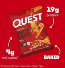 Quest Tortilla Style Protein Chips  19g Protein  Baked  Pizza Flavor  1 1oz Bags