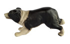Black   White Border Collie Porcelain Figurine   Possibly Vintage