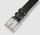 Mio Marino Men s Black Classy Prong-buckle Leather Belt Size 30