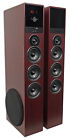 Rockville Tm150c Cherry Powered Home Theater Tower Speakers 10  Sub bluetooth us