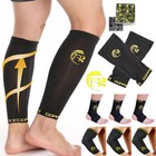 Copper Infused Calf Support Brace Compression Sleeve Socks Leg Shin Splint Ankle