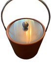 Kraftware Elegance Ice Bucket W  Lid   Metal Handle Brown silver K105