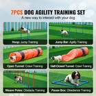 Dog Agility Training Kit Equipment 7 Pcs Upgrade W  Hurdles 2 Tunnels Ring