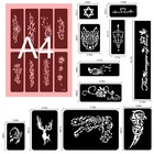 Konsait 123pcs Large Temporary Tattoos Stencils  20 Sheets Man Glitter Tattoo   