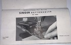 Singer Buttonholer   160506 Original Instruction Manual Booklet 1948