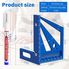 3d Multi Angle Measuring Ruler Carpenter Square Aluminum Alloy Woodworking Ruler