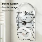 Pot Lid Holder Wall Mounted Pan Cover Rack     Kitchen Storage Organizer