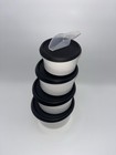 Tupperware Remind Canister Toppers 4pc White Black Lids Stackable New
