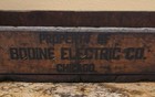 Vtg Bodine Electric Co Chicago Wood Crate Box Rustic Primitive 24 5 x12 x 4 5 