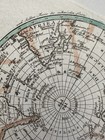 World South Pole Projection Australia Africa South America C 1810-30   s Rare Map