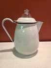 Vintage White Enamelware Coffee Pot