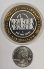  10 Casino Gaming Token Las Vegas Solid  999 Ag Silver New York New York B  Ruth