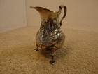 Antique George Ii C1758 Silver Creamer Jug By David Mowden With Family Crest