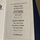 Fillmore East Ozzy Osbourne Black Sabbath Ozzy Concert Program 1971