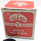 Guard Size 5 Quality Heel Plates Savers Black Rubber 10pc With Nails 5 Pair  5