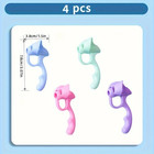 4pcs Soft Rubber Pencil Grips Writing Posture Corrector Handwriting Aid Set