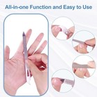 Stainless Steel Nail Files 6 Pack Metal Manicure Set Double Sided For Natural