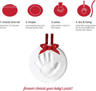 Babyprints Ornament  Baby s First Christmas Holiday Keepsake  Newborn Handprint 