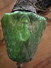 Vintage 1960-70 s Ef   Ef Industries Hanging Swag Lamp Green Glass Rare Read 