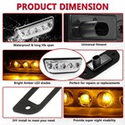 5pc Roof Clearance Marker Lights Amber For Kenworth T680 T770 T880 Peterbilt 569