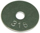 Fender Washers 316 Stainless Steel Large Diameter Washers - Sizes  6 - 1 2 Inch