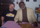 Walt Bellamy   Calvin Murphy Signed Floorboard With Hof Inscriptions