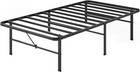 14 Inch Rumi Metal Bed Frame  No Box Spring Needed  Black  Twin