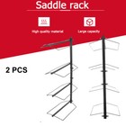 2 Sets Saddle Rack 4 Tier Wall Mounted Heavy Duty Horse Tack Storage Rack 44lbs