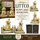 Antique Littco Cast Iron Puppy Dog Bookends Pair Littlestown Pa 1920s