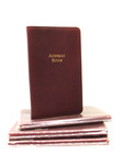 Address Book 3x5  Pocket Size Leather Soft Cover Graphic Image Clay List 40