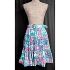 Vtg 80s Roper Skirt Size S Multicolor Pleated Southwestern Country Square Dance