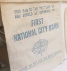 Vintage Lot Of 4 Canvas Bank Money collection Bags All New York City 1950s 1960s