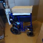 Medline Mds808210abe Transport Wheelchair - Blue New 