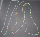 Lot 3 Anishinaabe Quill   Bead Necklaces Native American Beadwork Jewelry  1