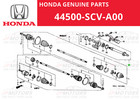 Honda Genuine Acura Rsx K20a2 K20z1 Intermediate Axle Half Shaft 6 Speed New