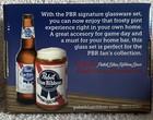 Pabst Blue Ribbon Beer Can Shaped 16oz Glasses Set Of 2 Signature Barware New