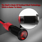 1 4  12 Volt Led Indicator Light 6mm 12v Red Pilot Lamp Ip67 Waterproof Alumi   