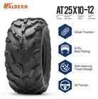 Two 25x10-12 Atv Tires 25x10x12 25x10 12 Heavy Duty 6pr Atv Utv All Terrain Tire