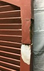 Pair Antique Arch Top 16x67 House Window Wood Louvered Burgandy Shutters 524-26b