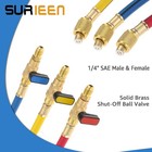 3 Pc Refrigerant Charging Hose Set 1 4 Sae Ac Hvac Manifold Gauge R134a R410a