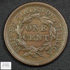 1856 Slanted 5 Braided Hair Copper Large Cent 1c - Cleaning