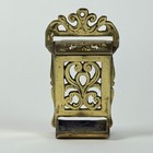Vintage Brass 6 5  Match Holder Ornate Victorian Wall Mount Rustic Home Decor